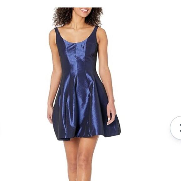 Betsy & Adam Taffeta Blue Party Dress - Picture 1 of 10